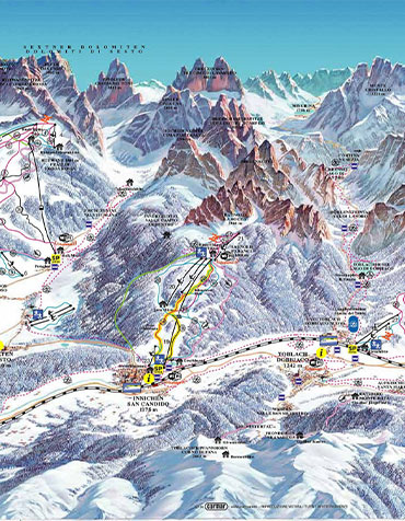 Skigebiet 3 Zinnen Dolomiten