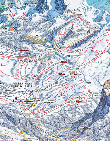 Skigebiet Seiser Alm - Gröden